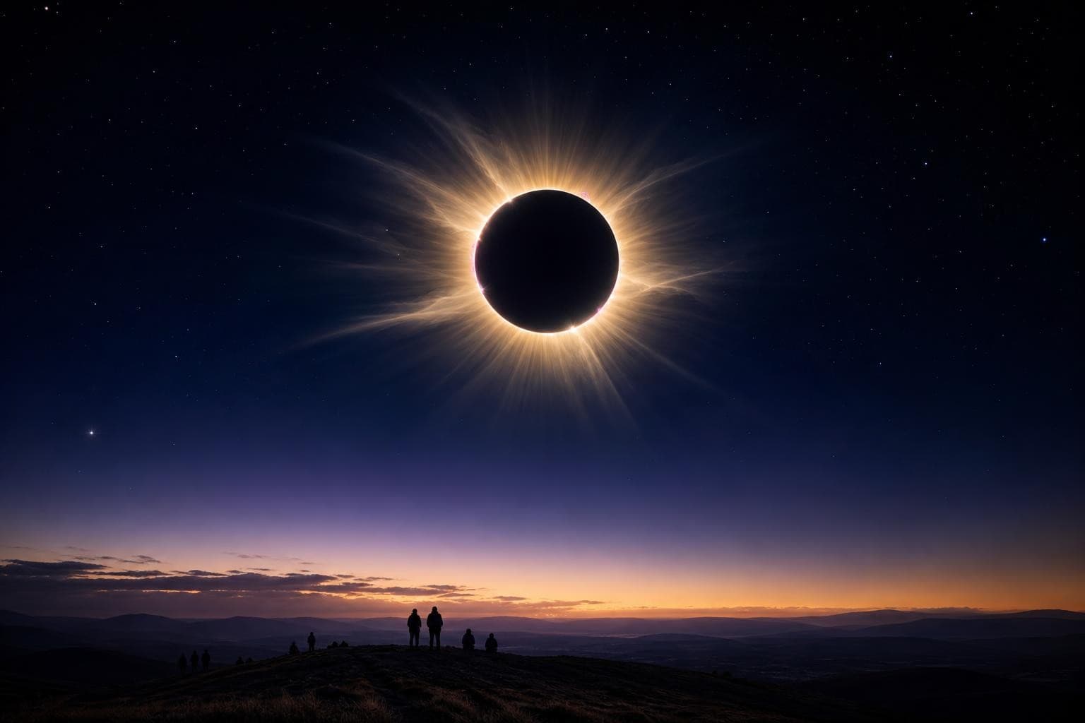 Total solar eclipse corona